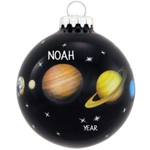 Image of Personalized Solar System Glass Ball Ornament