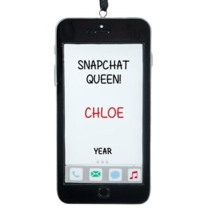 Image of Personalized Snapchat Queen Smart Phone Ornament