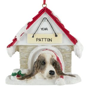 Image of Basset Hound In Doghouse Personalized Magnet & Ornament