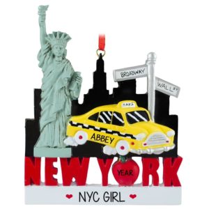 Image of New York City Girl Personalized Ornament