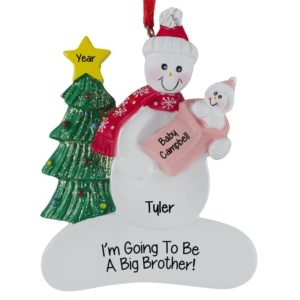 Image of I'm Going To Be A Big Brother Baby Girl Ornament