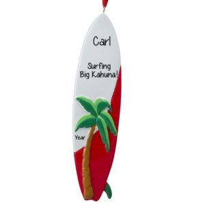 Image of Personalized Surfing Board Souvenir Ornament