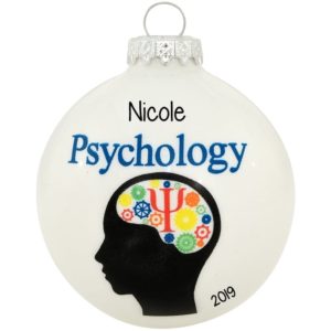 Image of Psychology Glass Ball Christmas Ornament