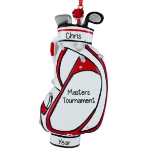 Image of Personalized Golf Tournament RED & BLACK BAG Ornament