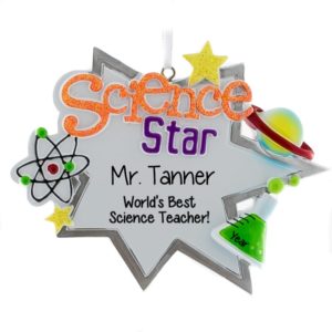 Image of World's Best Science Teacher Personalized Ornament
