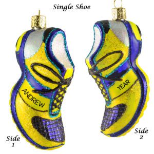 Image of Personalized 10K Running Shoe GLASS Ornament