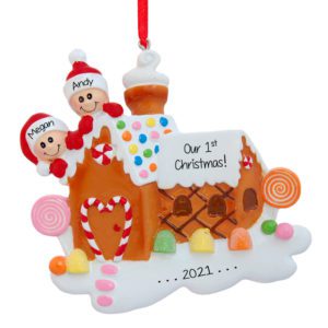 Image of Our 1ST Christmas Gingerbread House Personalized Ornament
