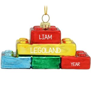 Image of Legoland Personalized Travel Souvenir GLASS Ornament