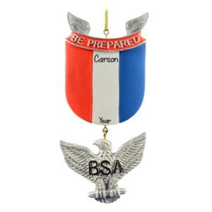 Image of Personalized Eagle Scout Badge Of Honor Ornament