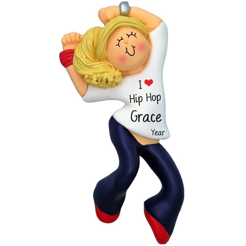 Hip Hop Dancer Personalized Ornament BLONDE Personalized Ornaments For You