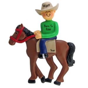 Image of MALE Horseback Rider Personalized Ornament