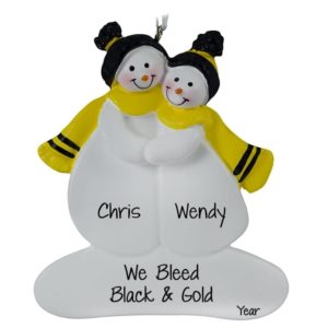 Image of Pittsburgh Steelers Couple BLACK & GOLD Ornament