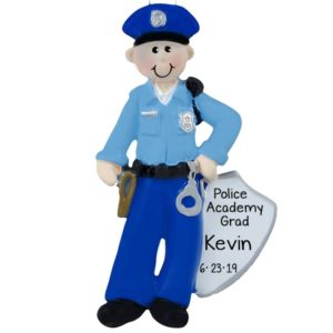 Image of Police Academy Graduate Keepsake Personalized Ornament
