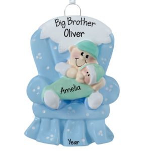 Image of Big Brother In Blue Chair Christmas Ornament