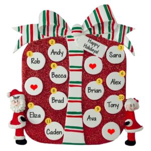 Image of Personalized 11 Names On Big Present Tabletop Decoration