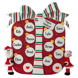 Image of Personalized 12 Names Big Present Tabletop Decoration