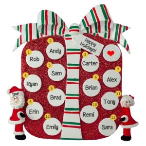 Image of Personalized 13 Names Big Present Tabletop Decoration