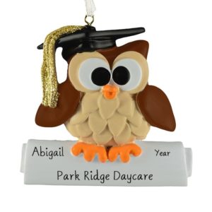 Image of Preschool Graduation Owl Glittered Tassel Ornament