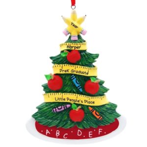 Image of Preschool Graduate Christmas Tree Personalized Ornament
