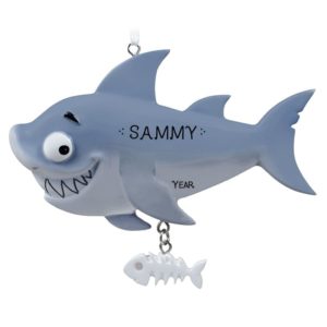 Image of Personalized Shark Two-Piece Sea Life Ornament