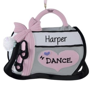 Image of I LOVE Dance Bag With Strap & Handle Personalized Ornament