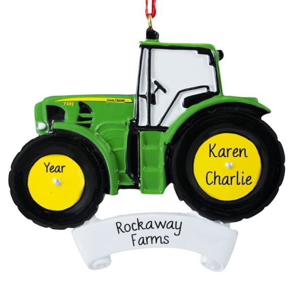 Personalized Green John Deere Tractor Ornament Personalized Ornaments
