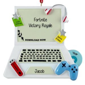 Image of Fortnite Gaming Personalized Laptop Computer Ornament