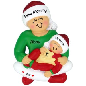 Image of Proud New MOMMY Holding Baby Personalized Ornament