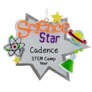 Image of Science Summer Camp Star Personalized Ornament