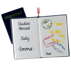Image of Passport For Studying Abroad Personalized Resin Ornament