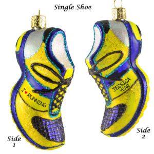 Image of I Love Running GLASS Shoe 3-Dimensional Ornament