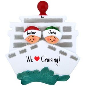Personalized Couple On Cruise Ship Ornament