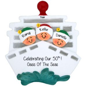 Three Friends On Cruise Ship Ornament