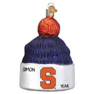 Image of Personalized Syracuse Beanie Totally Dimensional Glass Ornament