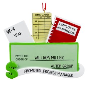 Image of Job Promotion Paycheck Ornament