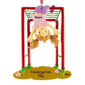 Image of Kindergarten GIRL On Playground Personalized Ornament