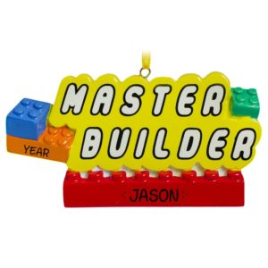 Image of Personalized Legos Master Builder Ornament