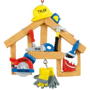 Image of Building A Room Addition Saw Hammer Paint Ornament