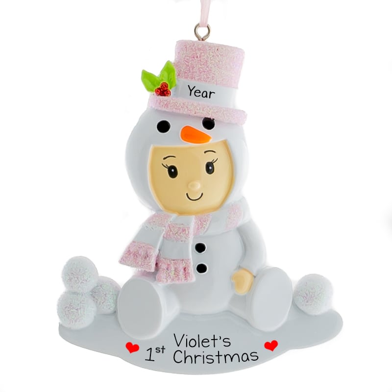 baby girl first christmas ornament