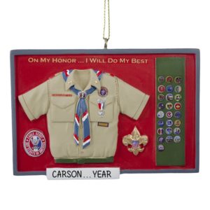 boy scout eagle christmas ornament