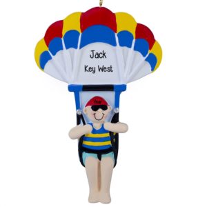 Image of Parasailing MALE Attached To A Parasail Wing Ornament