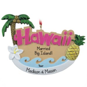 Image of Wedding In Hawaii Personalized Ornament
