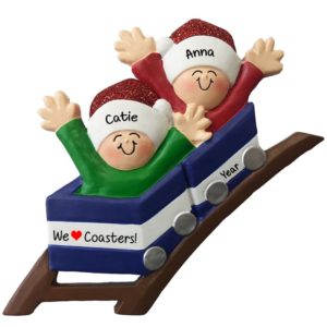 Image of Two Friends On Roller Coaster Ornament