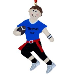 Image of Flag Football Player Holding Ball Ornament