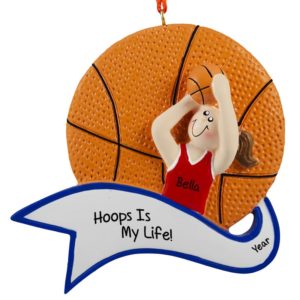 Image of GIRL Basketball Player Hoops Life Ornament