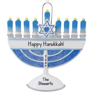 Image of Menorah Happy Hanukkah Ornament