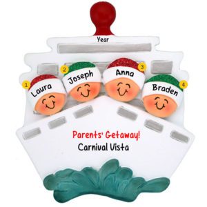 Image of Parents Getaway Four Friends Cruise Ornament