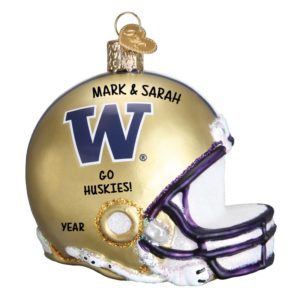 Image of University Of Washington Huskies 3-D Glass Helmet Ornament
