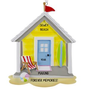 Image of Making Memories Yellow Beach Cottage Ornament