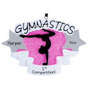 Image of Gymnastics Girl Silhouette Competition Ornament